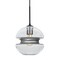 Besa Lighting Hula 8 Cord Pendant, Clear/Silver, Black Finish, 1x7W LED Edison 1JT-HULA8SL-EDIL-BK - alternate 1